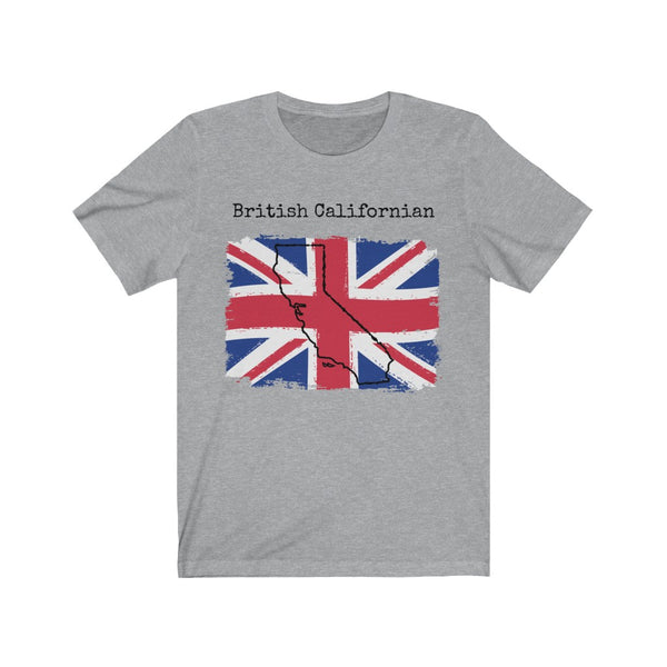 sport grey British Californian Unisex T Shirt - British Ancestry, California Style