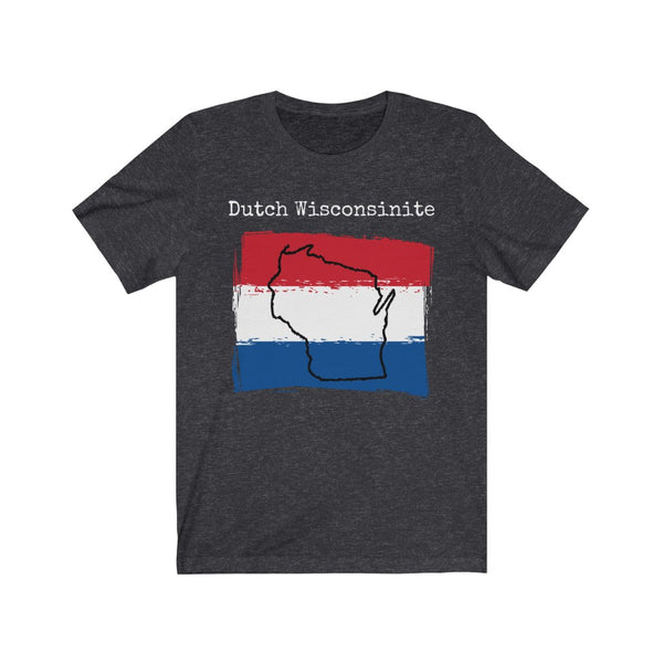 dark heather grey Dutch Wisconsinite Unisex T-Shirt – Dutch Heritage, Wisconsin Pride