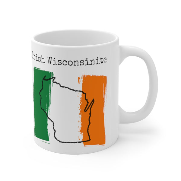 right view Irish Wisconsinite Ceramic Mug – Irish Pride, Wisconsin Pride