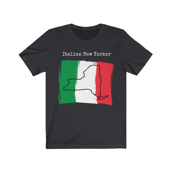 Dark Grey Italian New Yorker Unisex T-Shirt - Italian Heritage, New York Style
