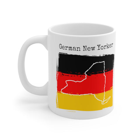 left view German New Yorker Ceramic Mug | German Ancestry, New York Style