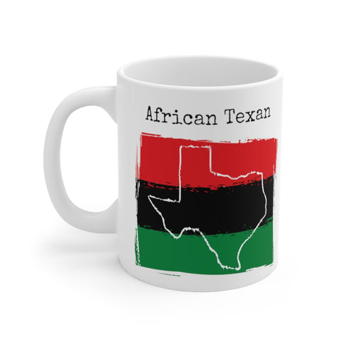 left view African Texan Ceramic Mug
