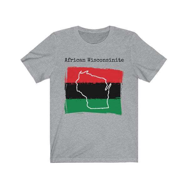 sport grey African Wisconsinite Unisex T-Shirt – African Ancestry, Wisconsin Pride