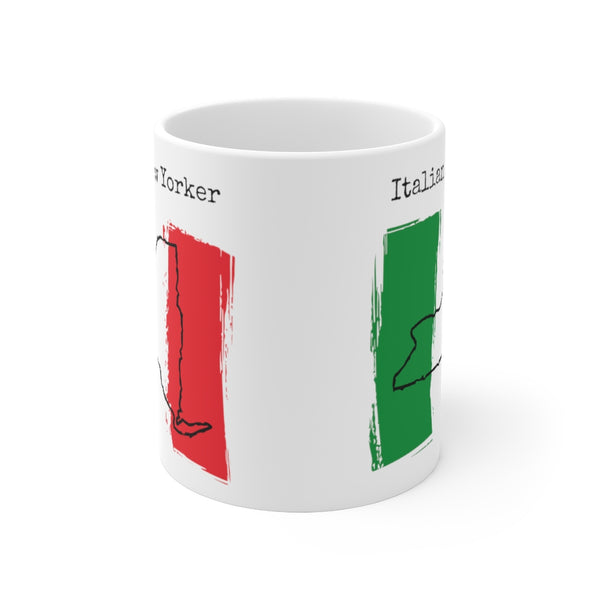 front view Italian New Yorker Ceramic Mug - Italy Heritage, New York Style