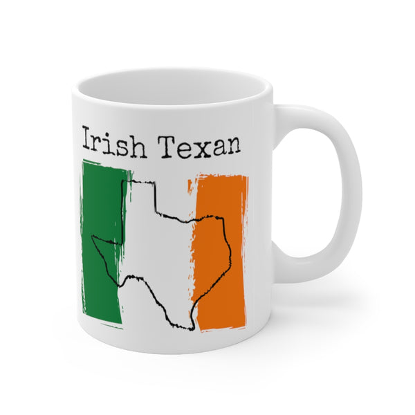 right view Irish Texan Ceramic Mug - Irish Pride, Texas Pride