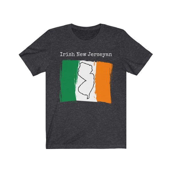dark heather grey Irish New Jerseyan Unisex T-Shirt – Irish Pride, New Jersey Pride