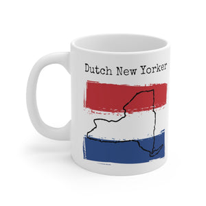 left view Dutch New Yorker Ceramic Mug – Dutch Heritage, New York Style