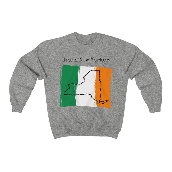 sport grey Irish New Yorker Unisex Sweatshirt | Irish Pride, New York Style