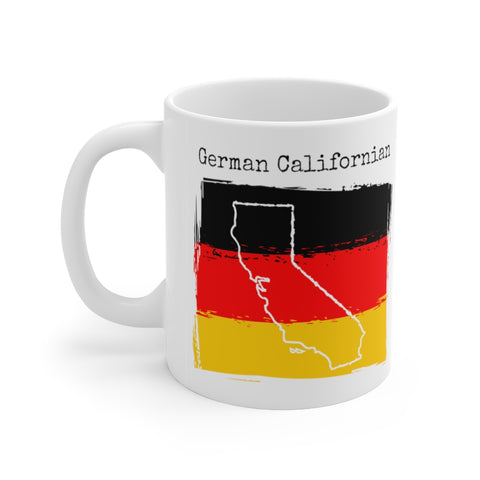 left view German Californian Ceramic Mug | German Ancestry, California Style