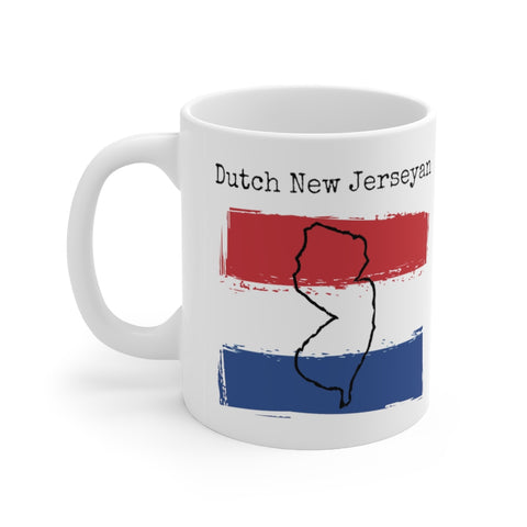 left view Dutch New Jerseyan Ceramic Mug | Dutch Ancestry, New Jersey Pride