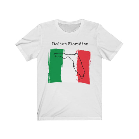 white Italian Floridian Unisex T-Shirt – Italian Heritage, Florida Pride