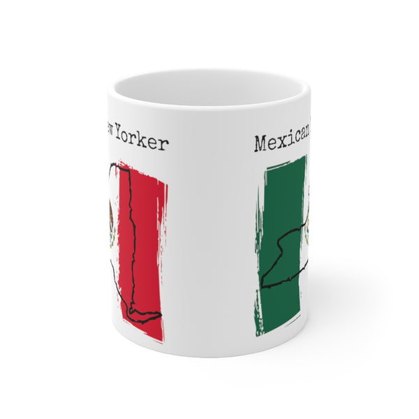 front view Mexican New Yorker Ceramic Mug – Mexican Pride, New York Style