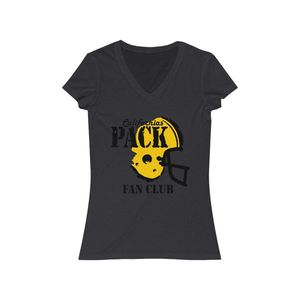 dark grey California Pack Fan Club - Women's Jersey Short Sleeve V-Neck Tee
