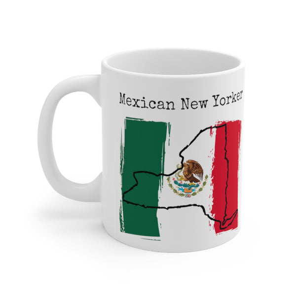 left view Mexican New Yorker Ceramic Mug – Mexican Pride, New York Style
