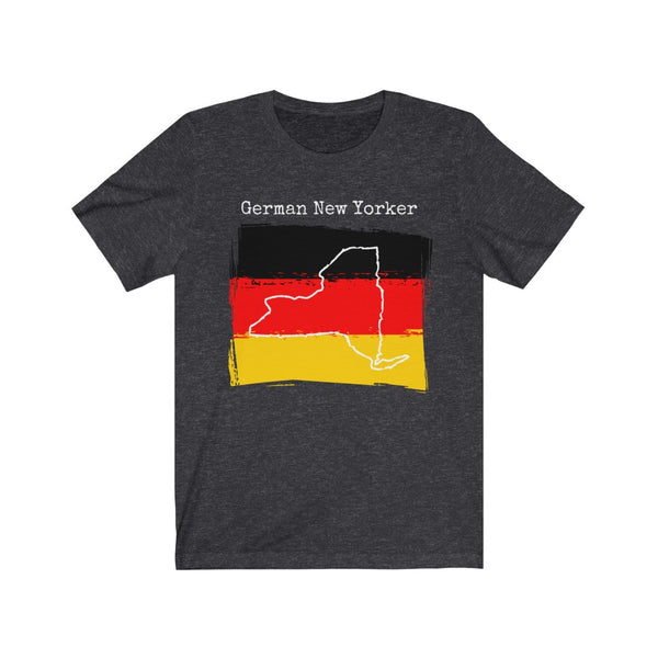 dark heather grey German New Yorker Unisex T-Shirt – German Ancestry, New York Style