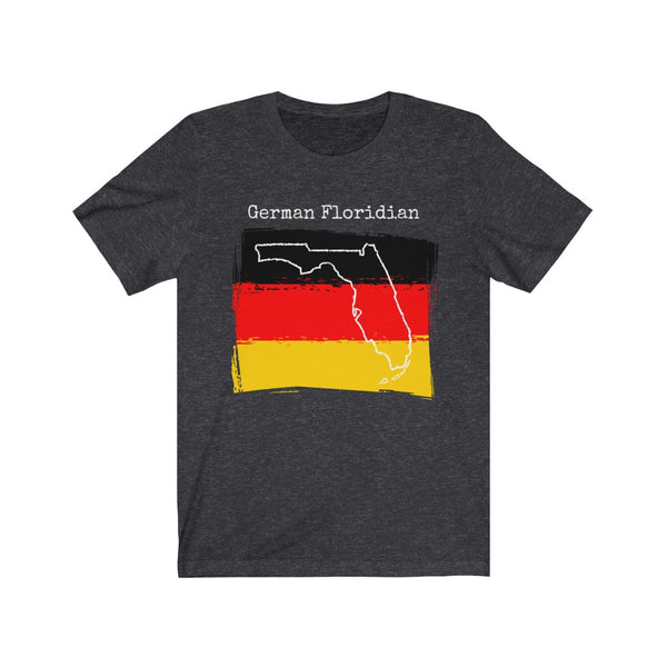 dark heather grey German Floridian Unisex T-Shirt – German Ancestry, Florida Pride