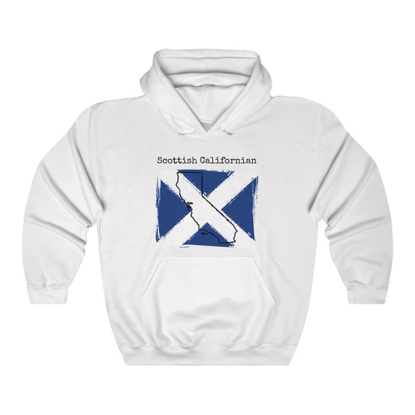 white Scottish Californian Unisex Hoodie | Scottish Heritage, California Style