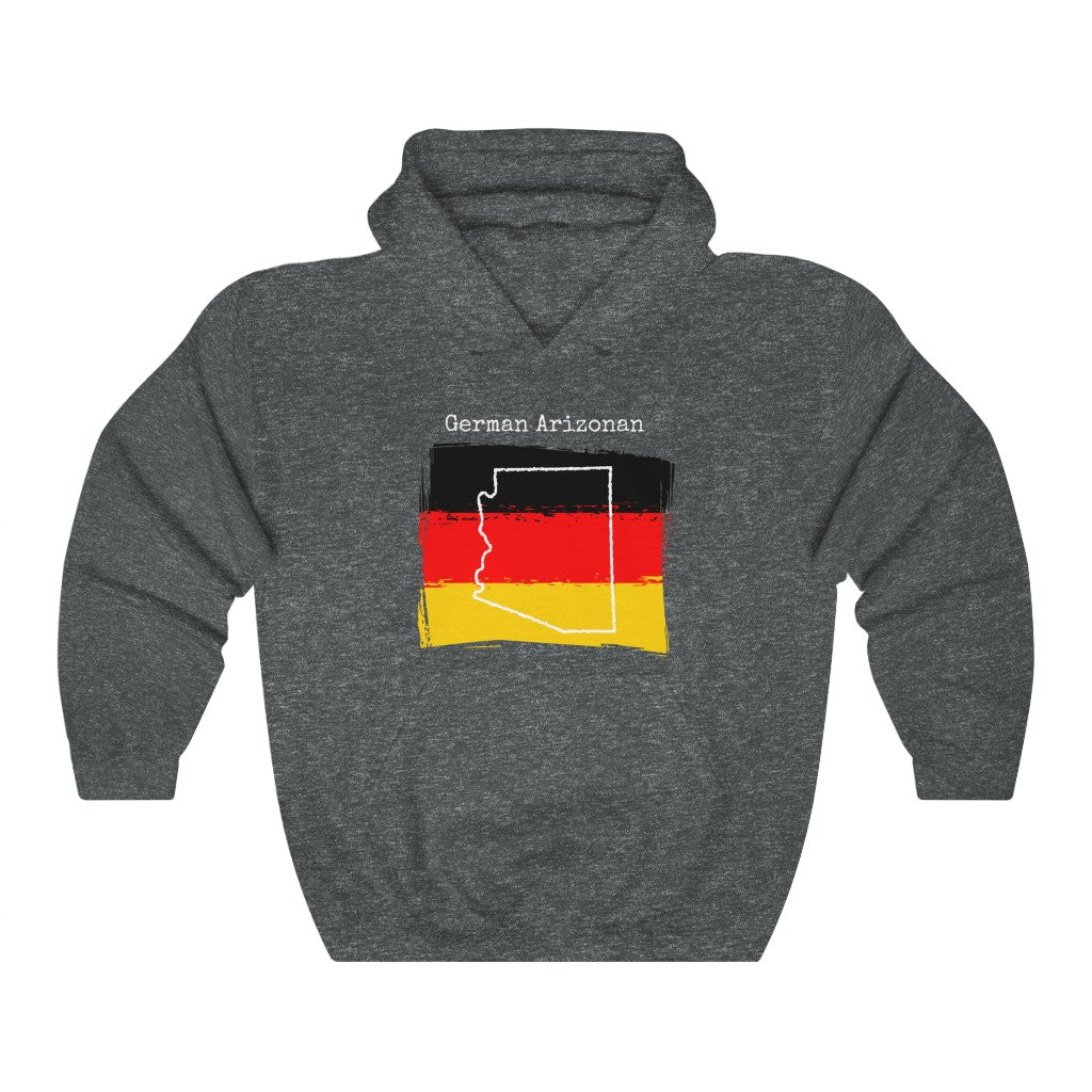 dark heather grey German Arizonan Unisex Hoodie | German Heritage, Arizona Pride