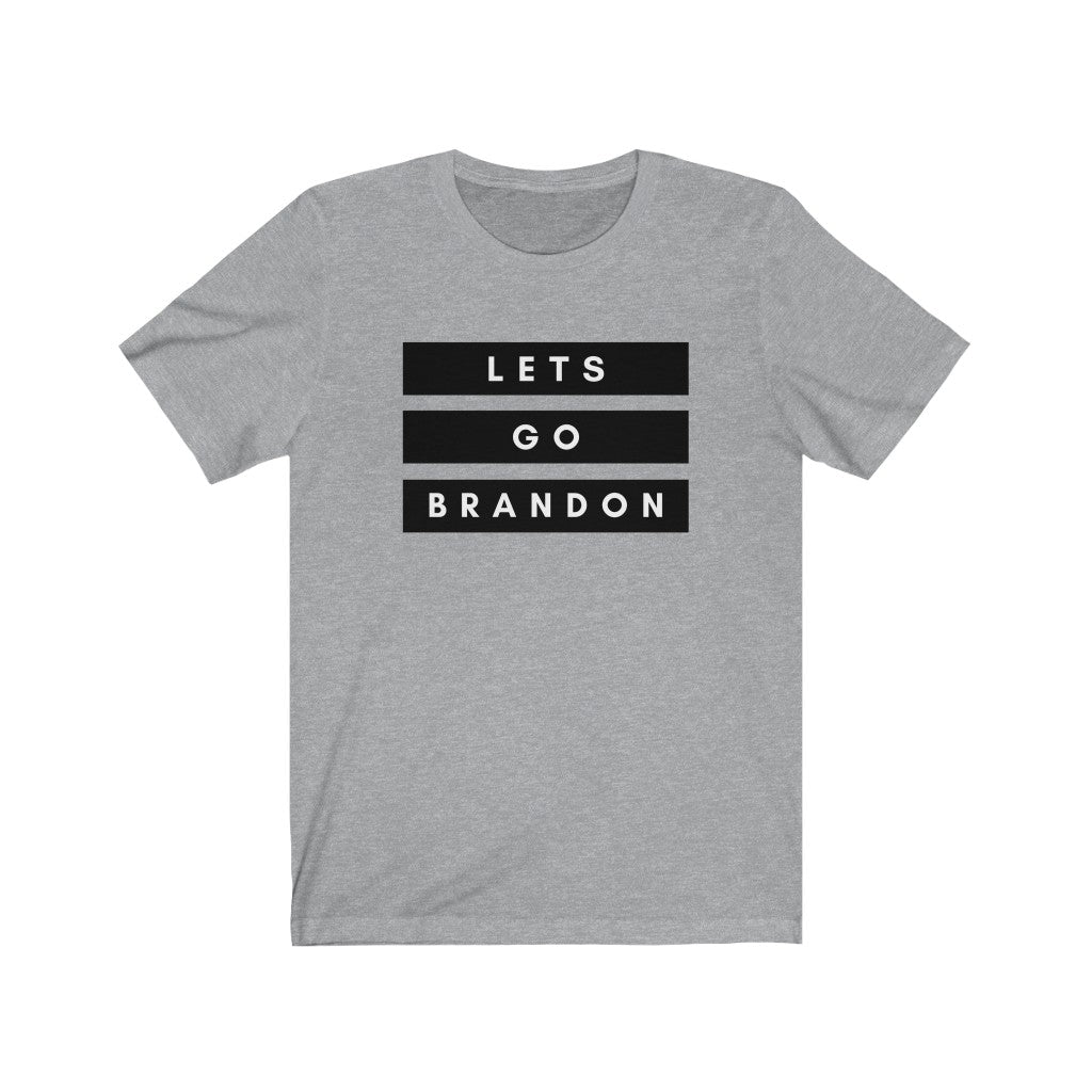 heather grey Lets Go Brandon Unisex T-Shirt Block