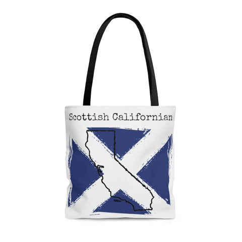 front and back view Scottish Californian Tote | Scottish Heritage, California Style