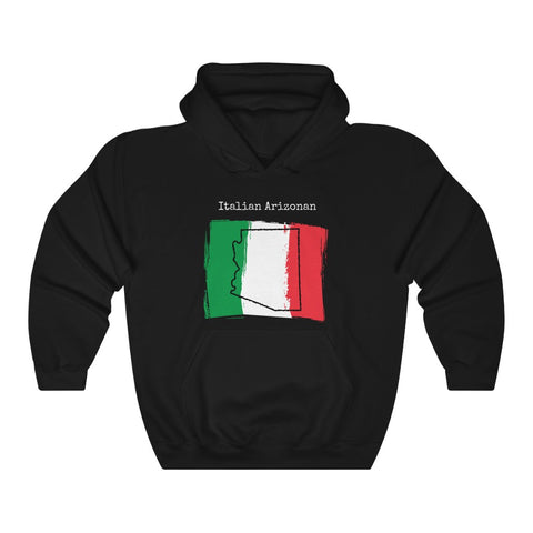 black Italian Arizonan Unisex Hoodie | Italian Heritage, Arizona Pride