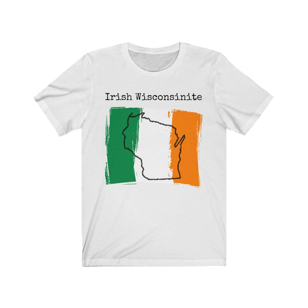 white Irish Wisconsinite Unisex T-Shirt – Irish Pride, Wisconsin Pride