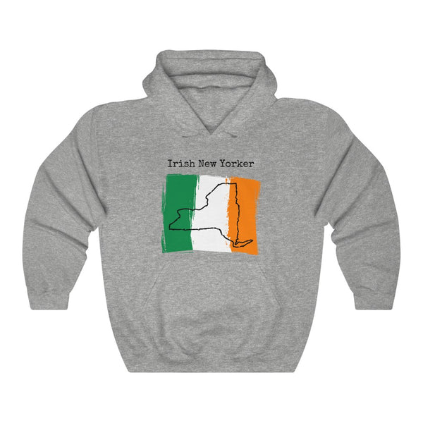 sport grey Irish New Yorker Unisex Hoodie | Irish Pride, New York Style