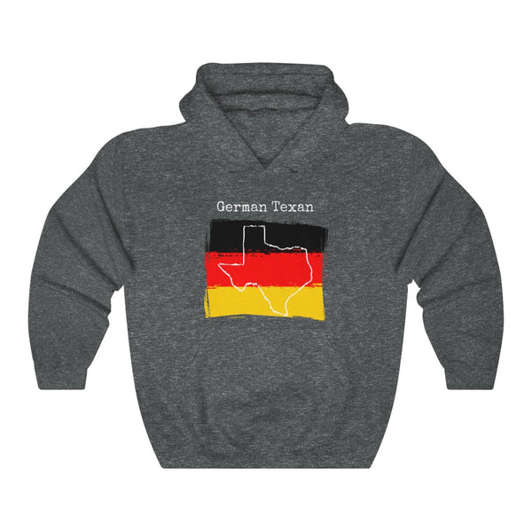 dark heather grey German Texan Unisex Hoodie | German Heritage, Texas Pride