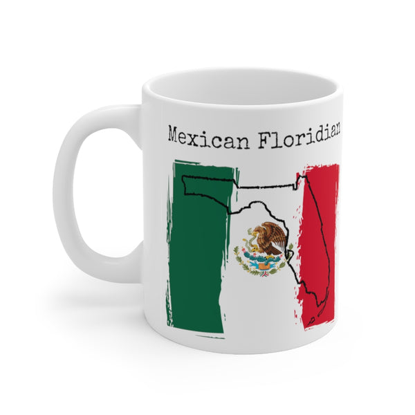 left view Mexican Floridian Ceramic Mug | Mexican Heritage, Florida Pride