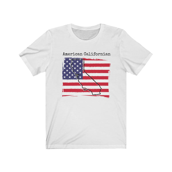 white American Californian Unisex T-Shirt - American Pride, California Style