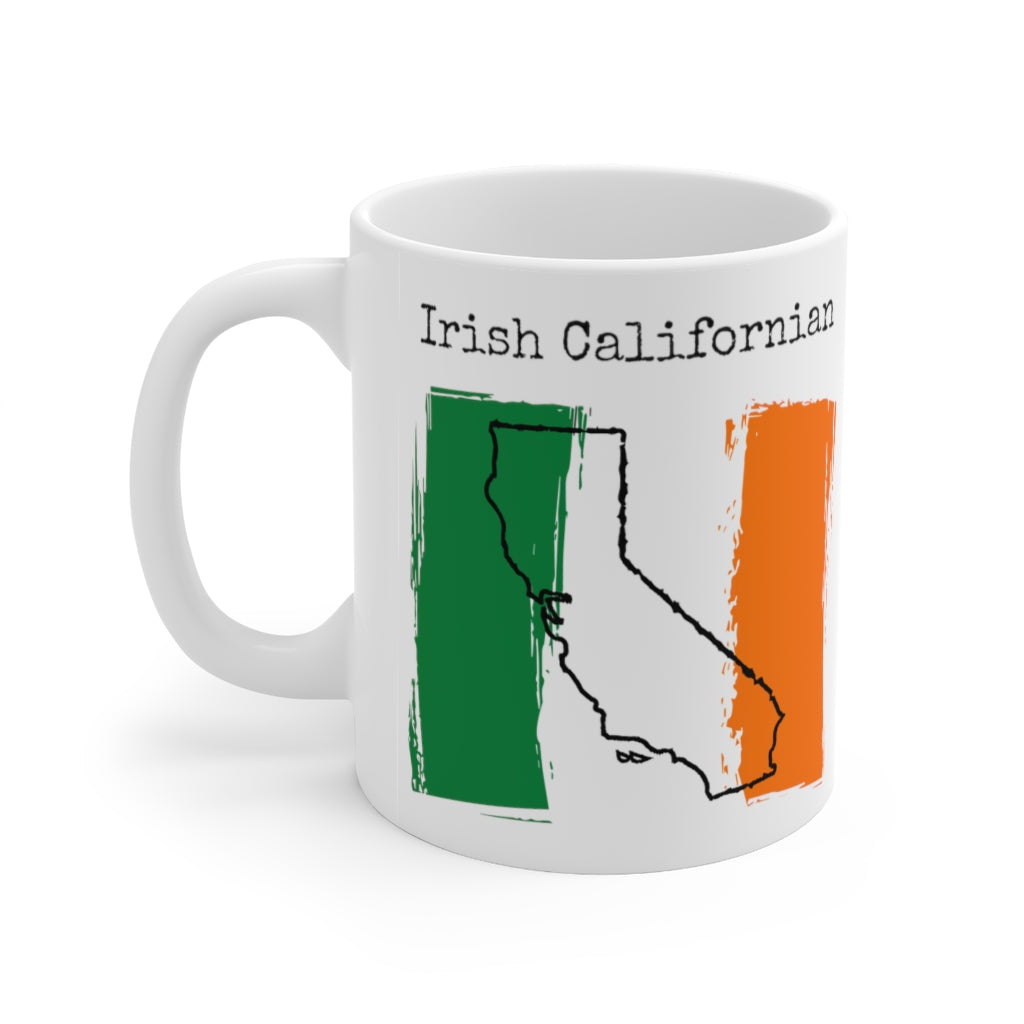 left view Irish Californian Ceramic Mug | Ireland Pride, California Style