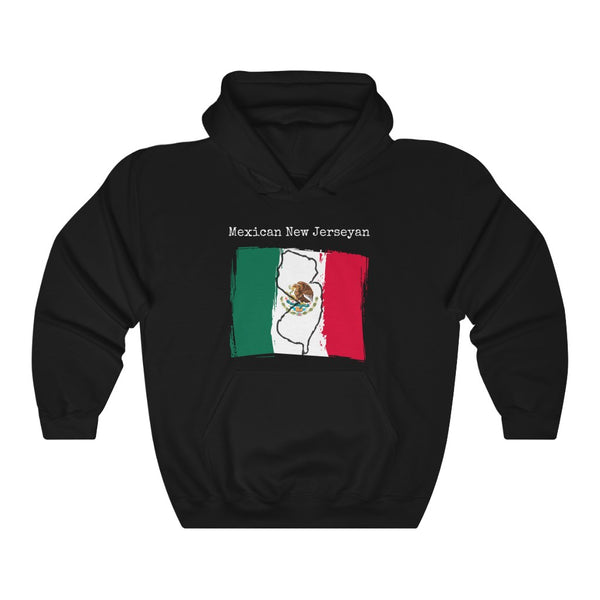 black Mexican New Jerseyan Unisex Hoodie | Mexican Pride, New Jersey Pride