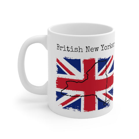 left view British New Yorker Ceramic Mug | British Ancestry, New York Style