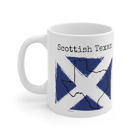 left view Scottish Texan Ceramic Mug – Scottish Heritage, Texas Pride