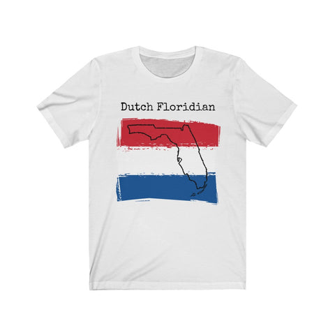 white Dutch Floridian Unisex T-Shirt – Dutch Heritage, Florida Pride