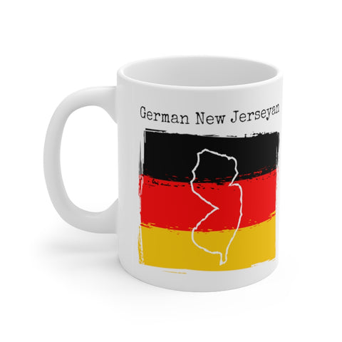 left view German New Jerseyan Ceramic Mug | German Ancestry, New Jersey Pride