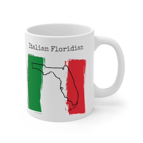 right view Italian Floridian Ceramic Mug | Italian Heritage, Florida Pride