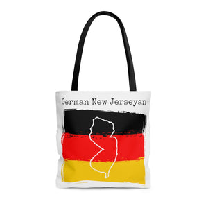 front and back view of a German New Jerseyan Tote - German Ancestry, New Jersey Pride
