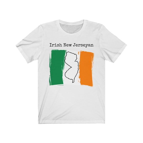 white Irish New Jerseyan Unisex T-Shirt – Irish Pride, New Jersey Pride
