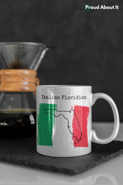 coffee pot and an Italian Floridian Ceramic Mug | Italian Heritage, Florida Pride